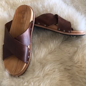 Stevan Alan & Dr. Scholl’s wood & leather sandals